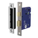 This is an image of Timco - Bathroom Lock - Satin Nickel 78mm (1 Each Box) 675222