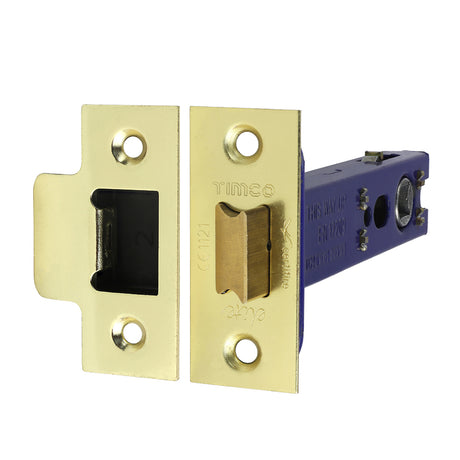 This is an image of Timco - Architectural Tubular Latch - Electro Brass & Satin Nickel 103 case / 82.5 backset (1 Each TIMbag) 675673P