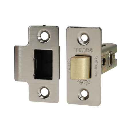 This is an image of Timco - Tubular Latch - Satin Nickel 67 case / 45 backset (1 Each TIMbag) 675900P