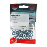 This is an image of Timco - Hex Full Nuts - Zinc M6 - (40 PCS TIMpac) 6HNUTZP