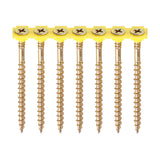 This is an image of Timco - Solo Collated Chipboard & Woodscrews - PH - Double Countersunk - Yellow 4.5 x 70mm - (500 PCS Box) 70SCOLY