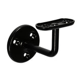 This is an image of Timco - Steel Handrail Brackets - Black 63mm (2 Pieces TIMbag) 712146P