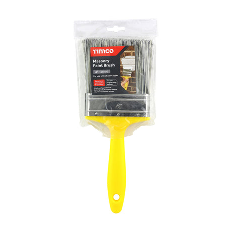 This is an image of Timco - Masonry Paint Brush 100mm (1 Each Plastic Header) 720002