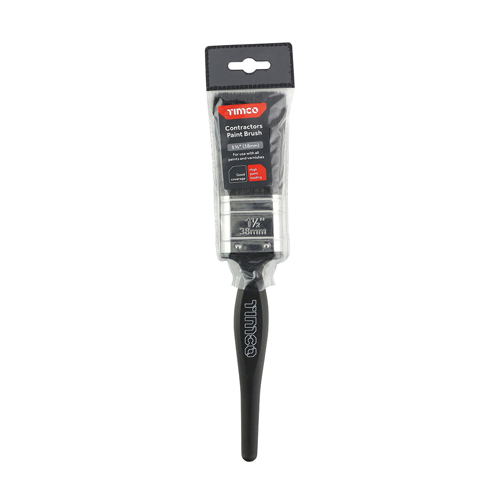 This is an image of Timco - Contractors Paint Brush 1 1/2" (1 Each Plastic Header) 720080