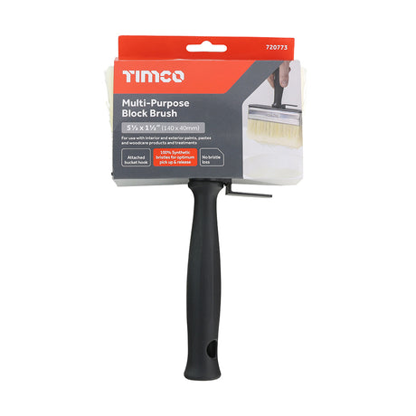 This is an image of Timco - Multi-Purpose Block Brush 140mm (1 Each Header Card) 720773