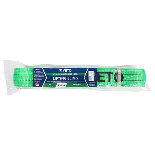 This is an image of Timco - Lifting Sling 2000kg / 2 Tonnes 3m x 60mm (1 Each Bag) 723413