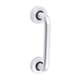 This is an image of Timco - D Shaped Pull Handle On Rose - Satin Anodised Aluminium 152 x 19 (1 Each Bag) 725091BX
