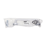 This is an image of Timco - D Shaped Pull Handle On Rose - Satin Anodised Aluminium 229 x 19 (1 Each Bag) 725092BX