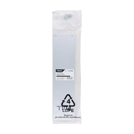 This is an image of Timco - Finger Plate PULL - Satin Anodised Aluminium 305 x 76 (1 Each Bag) 725138BX