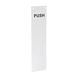This is an image of Timco - Finger Plate PUSH - Satin Anodised Aluminium 305 x 76 (1 Each TIMbag) 725139