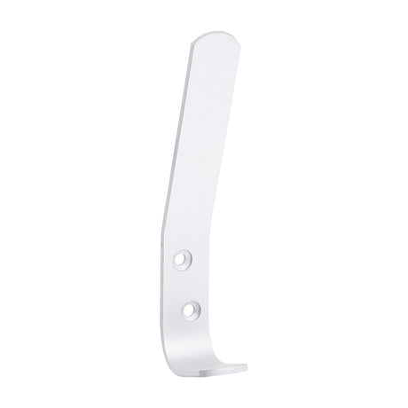 This is an image of Timco - Hat & Coat Hooks - Satin Anodised Aluminium 125 x 19 (2 Pieces Bag) 725144BX
