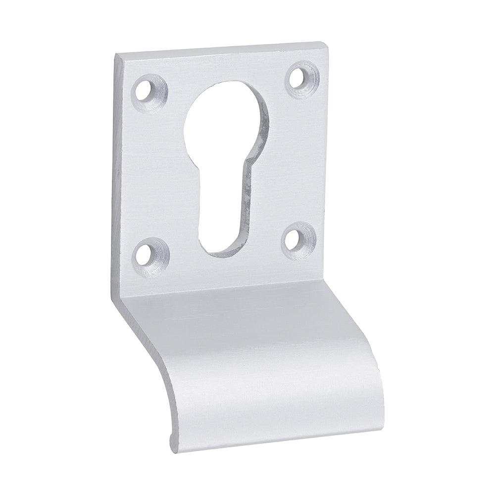 This is an image of Timco - Euro Profile Cylinder Door Pull - Satin Anodised Aluminium 70 x 42 (1 Each TIMpac) 725155