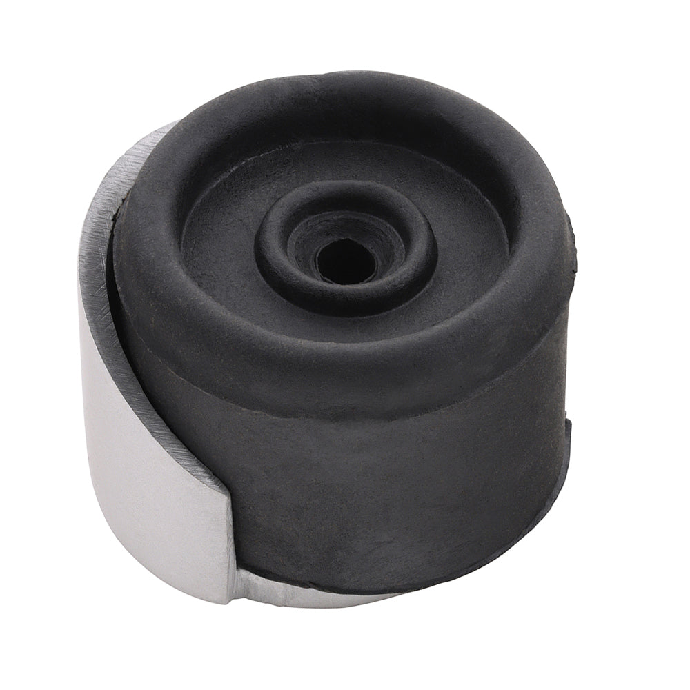This is an image of Timco - Round Door Stop - Satin Anodised Aluminium 38mm (1 Each Bag) 725182BX