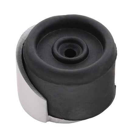 This is an image of Timco - Round Door Stop - Satin Anodised Aluminium 38mm (1 Each TIMpac) 725182
