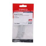This is an image of Timco - Straight Barrel Bolt - Satin Aluminium 75 x 25 (1 Each TIMpac) 725205