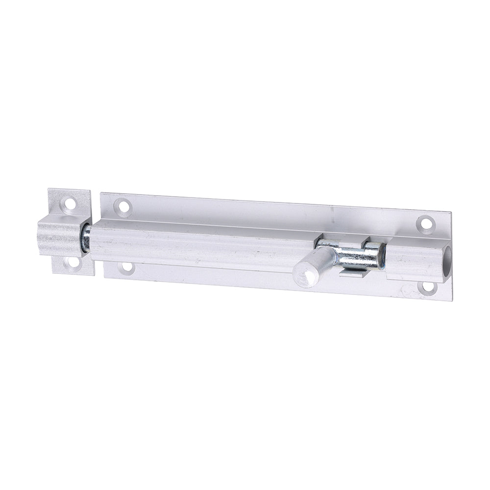This is an image of Timco - Straight Barrel Bolt - Satin Anodised Aluminium 100 x 25 (1 Each Bag) 725217BX