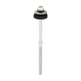 This is an image of Timco - Metal Construction Fibre Cement Board to Light Section Screws - Hex - Self-Drilling - Exterior - Silver Organic 6.3 x 130mm - (50 PCS Box) 731274