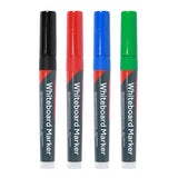 This is an image of Timco - Whiteboard Markers - Fine Tip - Mixed Colours Fine Tip Four Pack (4 Pieces Box) 736555