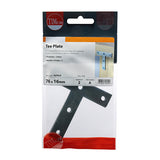 This is an image of Timco - Tee Plates - Zinc 76 x 76 x 16 (2 Pieces TIMpac) 76TPLP