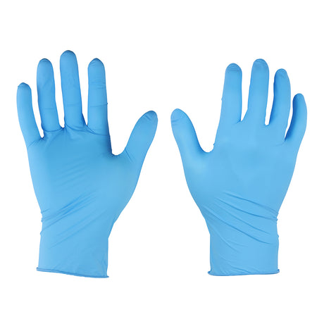 This is an image of Timco - Nitrile Gloves - Blue Medium (100 Pieces Box) 770009