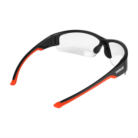 This is an image of Timco - Premium Safety Glasses - Clear One Size (1 Each Bag) 770379