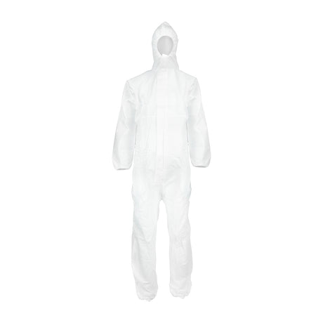 This is an image of Timco - Cat III Type 5/6 Coverall - High Risk Protection - White Large (1 Each Bag) 770633