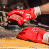 This is an image of Timco - PVC Gloves - PVC Coated Cotton Interlock X Large (1 Pairs Backing Card) 770690