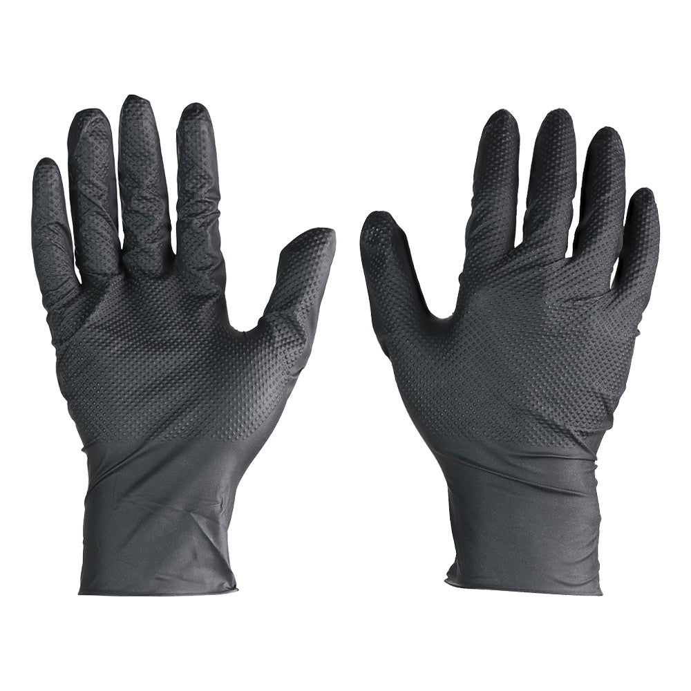 This is an image of Timco - Diamond Textured Disposable Nitrile Gloves Medium (50 Each Box) 770728