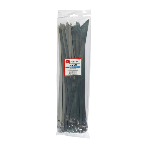 This is an image of Timco - Cable Ties - Stainless Steel 7.9 x 350mm - (100 PCS Bag) 79350CTSS