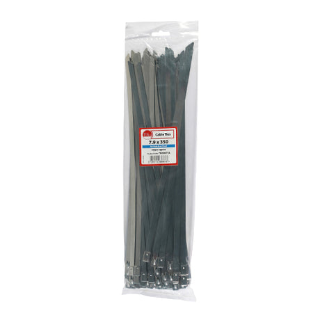 This is an image of Timco - Cable Ties - Stainless Steel 7.9 x 350mm - (100 PCS Bag) 79350CTSS