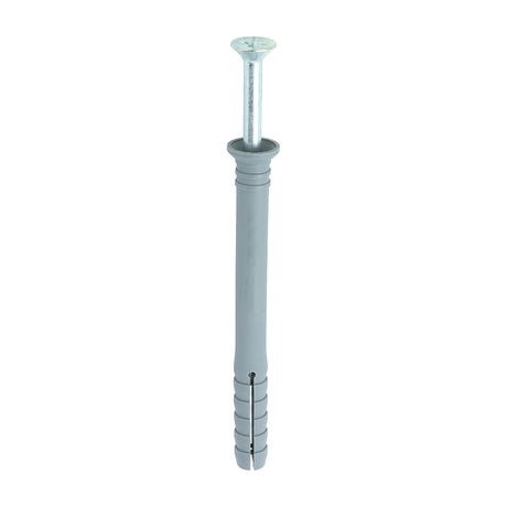 This is an image of Timco - Nylon Hammer Fixings - PZ - Zinc 8.0 x 100mm - (8 PCS TIMpac) 80100HFP