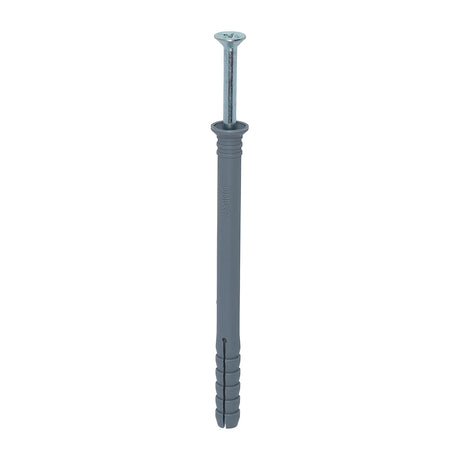 This is an image of Timco - Nylon Hammer Fixing - PZ - Zinc 8.0 x 100mm - (100 PCS Box) 80100HF