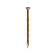 This is an image of Timco - C2 Clamp-Fix Screws - TX - Double Countersunk with Ribs - Twin-Cut - Yellow 8.0 x 120mm - (50 PCS Box) 80120C2C