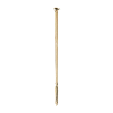 This is an image of Timco - C2 Clamp-Fix Screws - TX - Double Countersunk with Ribs - Twin-Cut - Yellow 8.0 x 300mm - (25 PCS Box) 80300C2C