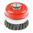This is an image of Timco - Angle Grinder Cup Brush - Twisted Knot Steel Wire 80mm (1 Each Box) 80TCT