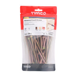 This is an image of Timco - Advanced Coach Screws - Hex Flange - Yellow 8.0 x 120mm - (35 PCS TIMbag) 8120SCSYB