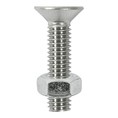 This is an image of Timco - Socket Screws & Hex Nuts - Countersunk - Stainless Steel M8 x 30mm - (4 PCS TIMpac) 830CSKSSP