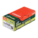This is an image of Timco - C2 Deck-Fix Screws - TX - Countersunk with Ribs - Twin-Cut - Green 4.5 x 85 mm - (250 PCS Box) 85C2D250BX