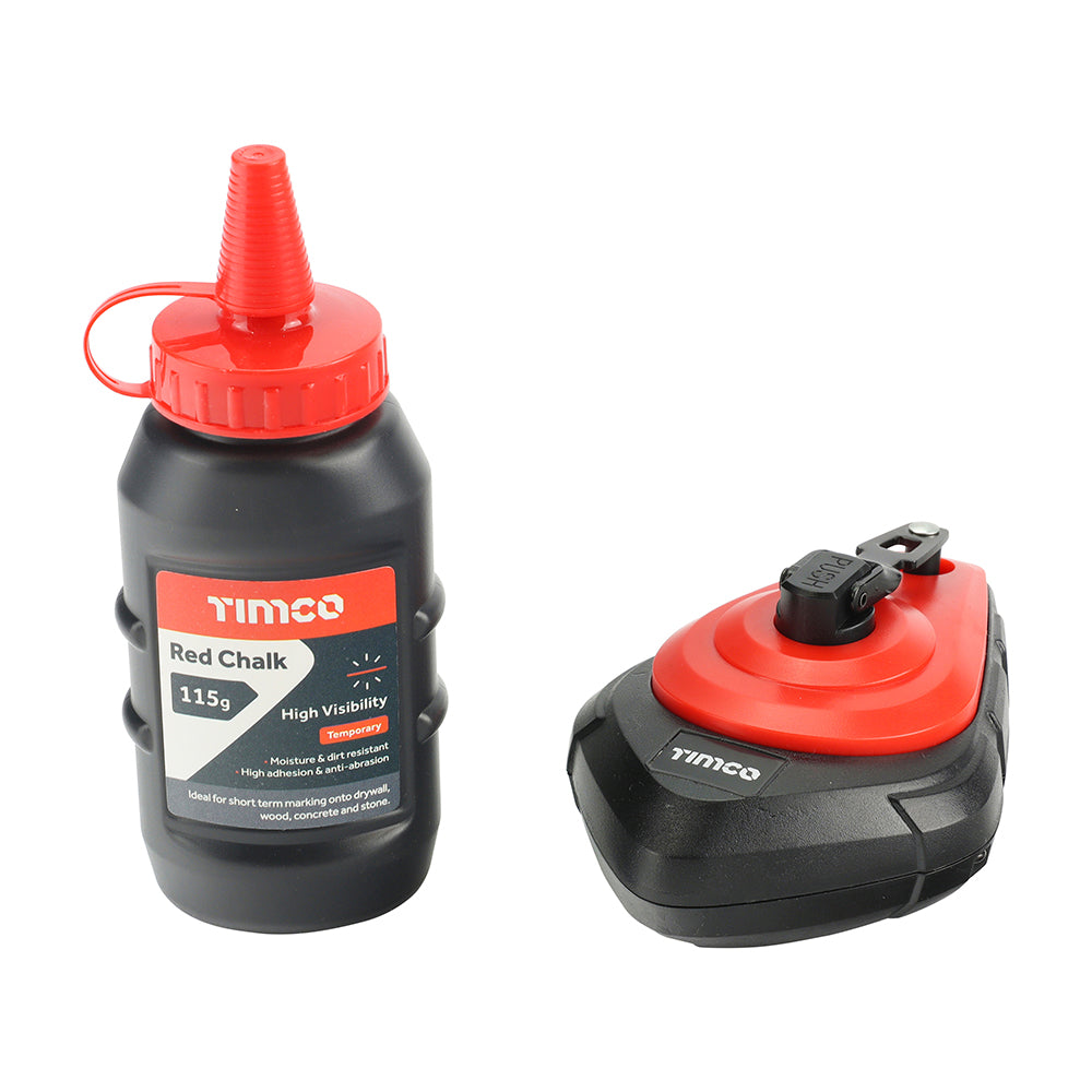 This is an image of Timco - Chalk Line Set 30 x 115g (1 Each Blister Pack) 863147