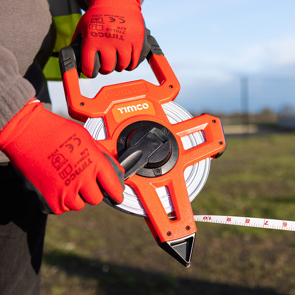 This is an image of Timco - Open Reel Tape Measure 50m x 13mm (1 Each Blister Pack) 863987