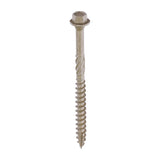 This is an image of Timco - Timber Frame Construction & Landscaping Screws - Hex - Exterior - Green Organic 6.7 x 87mm - (400 PCS Tub) 87INLT