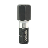 This is an image of Timco - Impact Driver Bits - Hex 8.0 x 25 (10 Pieces Handy Bit Pack) 8HX25X6