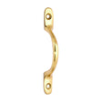 This is an image of Timco - Traditional Pattern Sash Pull Handle - Polished Brass 100mm (1 Each Bag) 949014