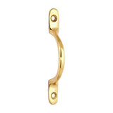 This is an image of Timco - Traditional Pattern Sash Pull Handle - Polished Brass 100mm (1 Each Bag) 949014