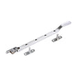 This is an image of Timco - Victorian Pattern Casement Stay - Satin Chrome 240mm (1 Each TIMpac) 949065P