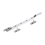 This is an image of Timco - Victorian Pattern Casement Stay - Satin Chrome 240mm (1 Each TIMpac) 949065P