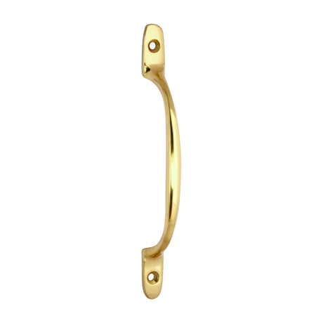 This is an image of Timco - Traditional Pattern Sash Pull Handle - Polished Brass 160mm (1 Each Bag) 949131