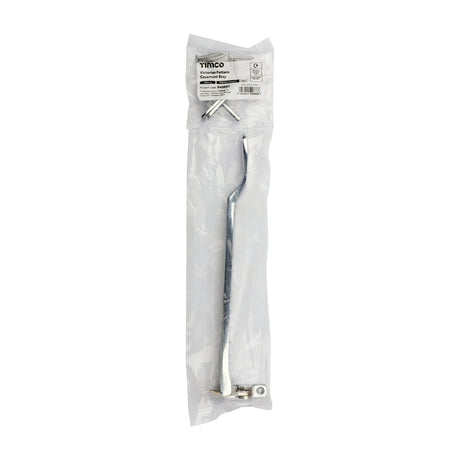 This is an image of Timco - Victorian Pattern Casement Stay - Polished Chrome 240mm (1 Each Bag) 949897