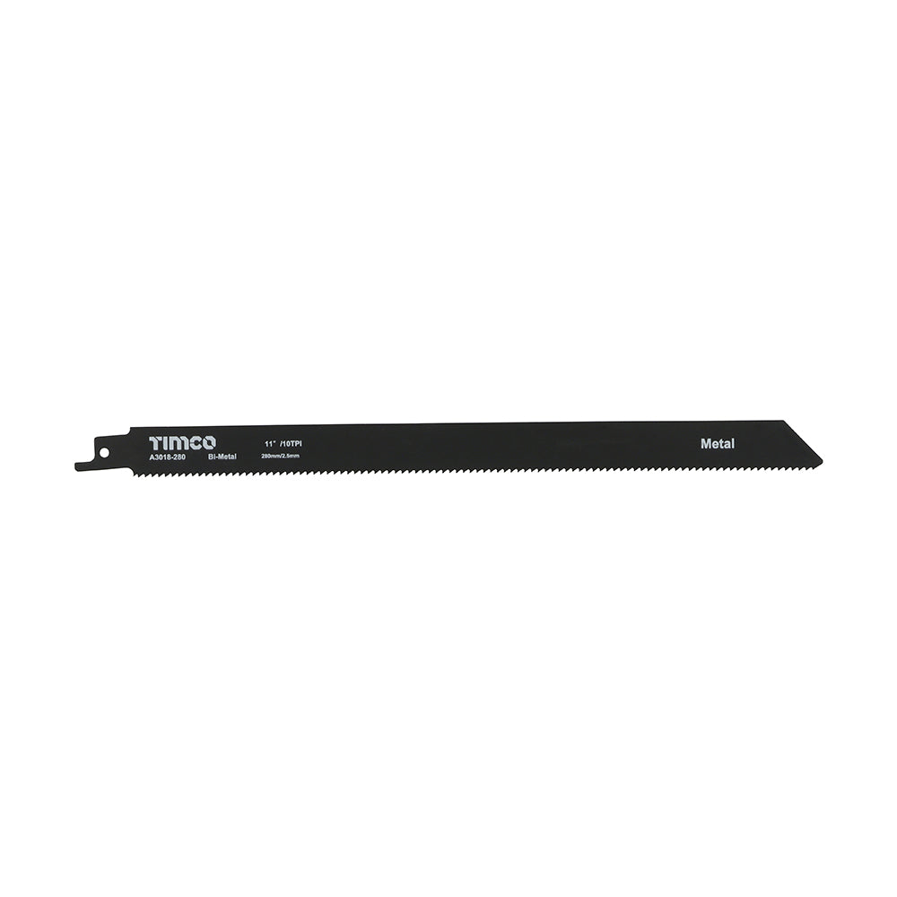 This is an image of Timco - Reciprocating Saw Blades - Metal Cutting - Bi-Metal - 280mm 280mm (5 Pieces Pack) A3018-280