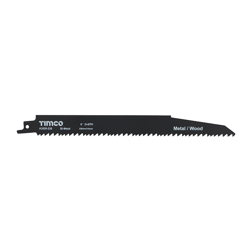 This is an image of Timco - Reciprocating Saw Blades - Wood with Nails Cutting - Bi-Metal - S1110VF S1110VF (5 Pieces Pack) A3020-228